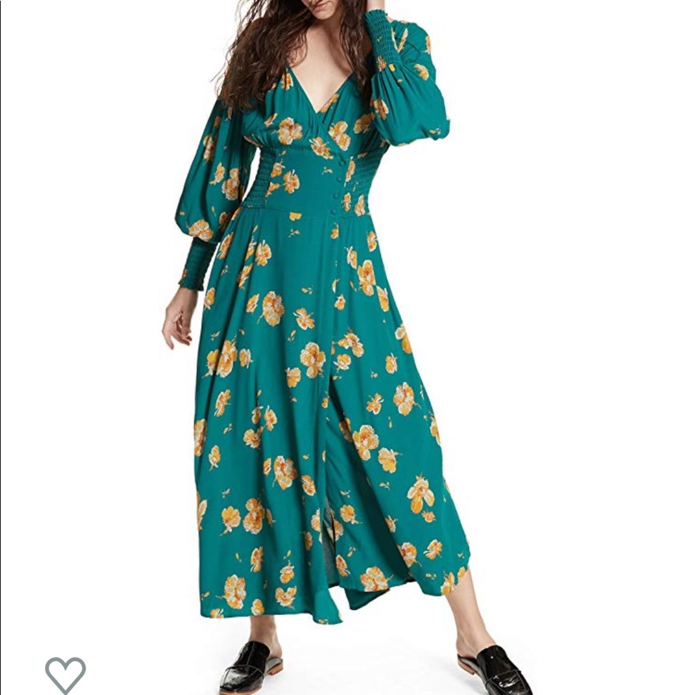 Free People Prarie Floral Wrap Dress